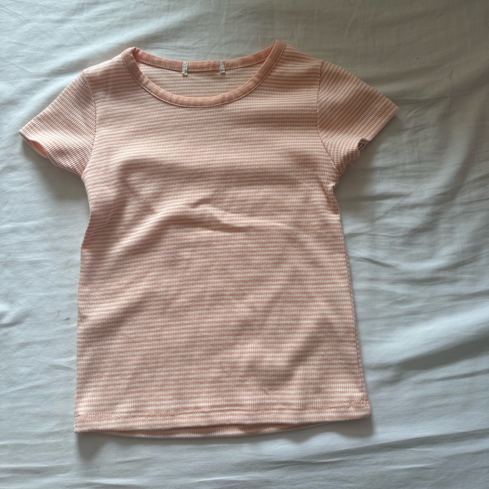tilly’s orange cream striped baby tee/cropped top